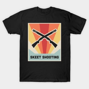 Vintage Style Shotgun Skeet Shooting Poster T-Shirt